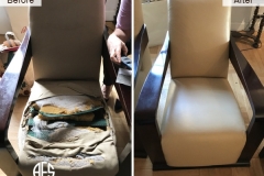Arm-Chair-Furniture-couch-restroation-webbing-straps-padding-seat-support-re-upholstery-vinyl-leather-material-change-animal-damage-worn
