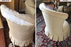 Wingback-High-Back-chair-re-upholstery-change-of-material-padding